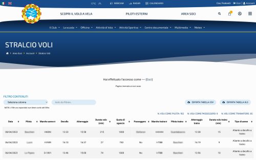 acao.it area soci account stralcio voli (screenshot desktop)