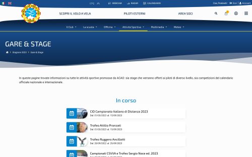 acao.it attivita sportiva gare eventi (screenshot desktop)