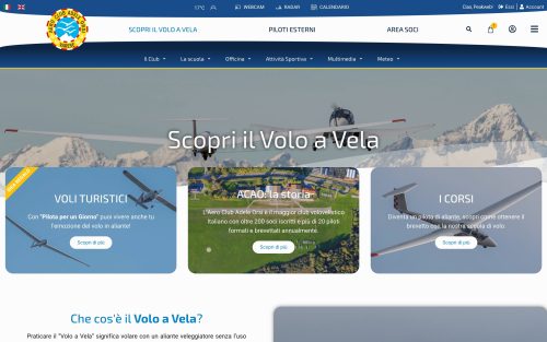 acao.it scopri il volo a vela (screenshot desktop)