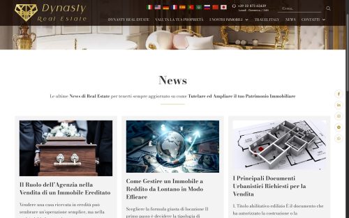 dynastyrealestate.it news (screenshot desktop)