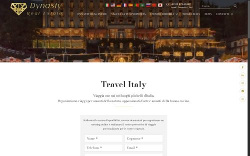 dynastyrealestate.it travel italy (screenshot desktop)