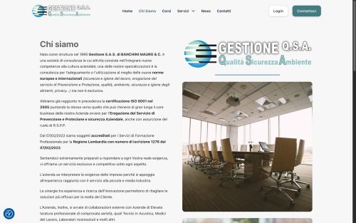 gestioneqsa.it chi siamo (screenshot desktop)