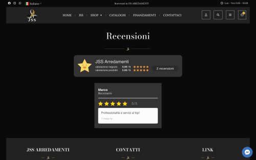 jssarredamenti.com recensioni (screenshot desktop)