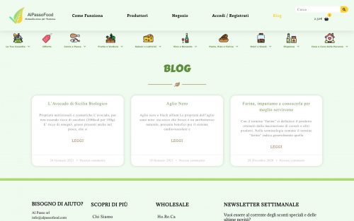 Screenshot Alpassofood.com Blog