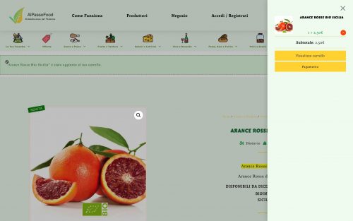 Screenshot Alpassofood.com Prodotto Arance Rosse Bio Sicilia Bioinvio 1