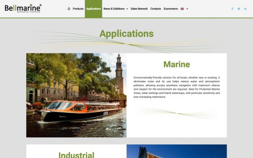 Screenshot Bellmarine.tech En Applications