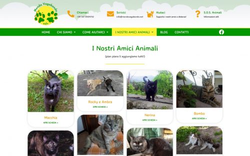 Screenshot Mondovagabondo.net I Nostri Amici Animali