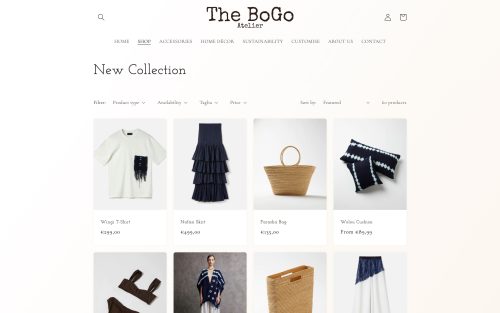 thebogoatelier.com collections frontpage(screenshot desktop)