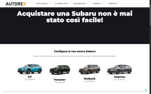 www.autorex.it subaru (screenshot desktop)