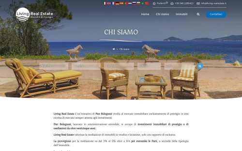 www.living realestate.it chi siamo (screenshot desktop)