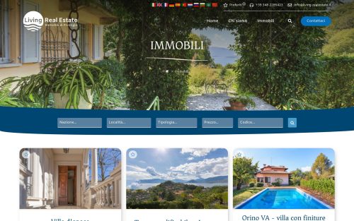 www.living realestate.it lista immobili (screenshot desktop)