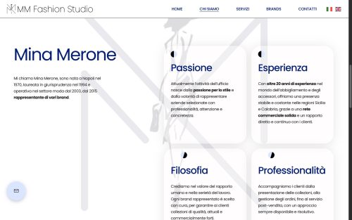 www.mmfashionstudio.it chi siamo (screenshot desktop)