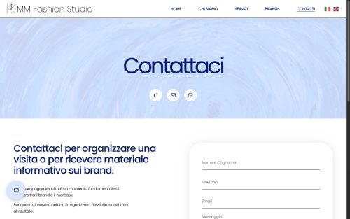 www.mmfashionstudio.it contatti (screenshot desktop)