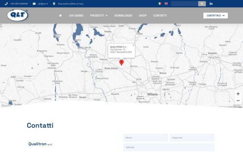 www.qlt.it contatti (screenshot desktop)