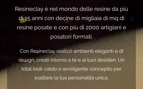 www.resineclay.com (screenshot mobile)