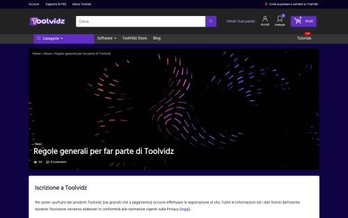 www.toolvidz.com news come acquistare e vendere su toolvidz (screenshot desktop)